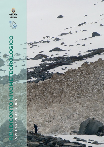Copertina del rendiconto nivometereologico 2007-2008