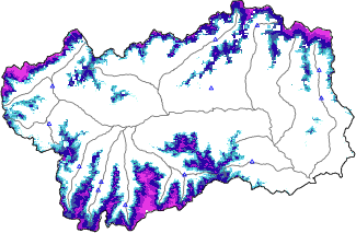 Snow depth + data < 2000m