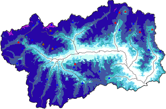 Snow depth + data ≥ 2000m