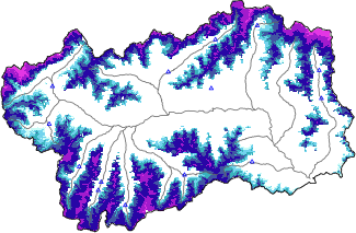 Snow depth + data < 2000m