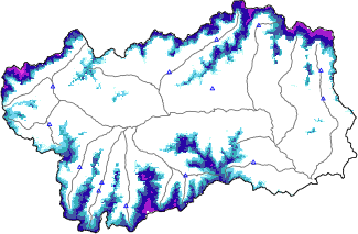 Snow depth + data < 2000m