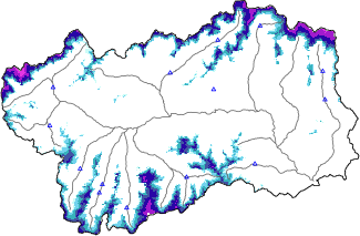 Snow depth + data < 2000m