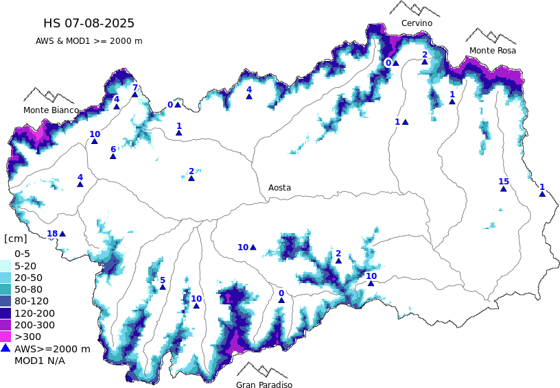 Altezza neve+dati ≥ 2000m
