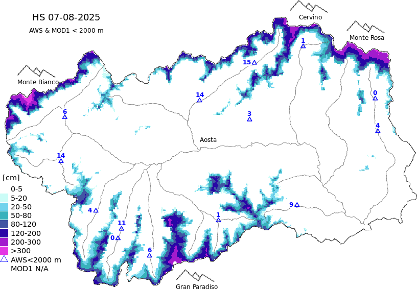 Altezza neve+dati < 2000m