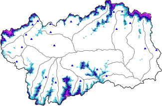 Snow depth + data ≥ 2000m