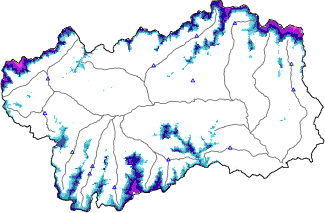 Snow depth + data < 2000m