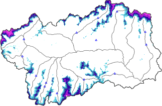 Snow depth + data < 2000m