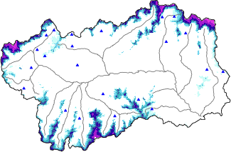 Snow depth + data ≥ 2000m