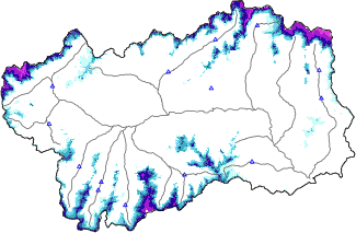 Snow depth + data < 2000m