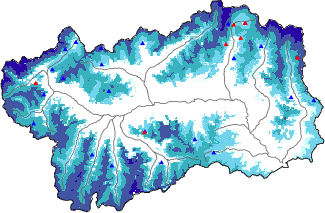 Snow depth + data ≥ 2000m