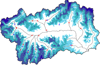 Snow depth + data < 2000m