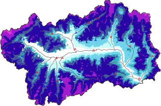Snow depth + data < 2000m