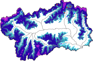 Snow depth + data ≥ 2000m