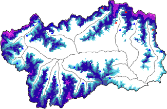 Snow depth + data ≥ 2000m