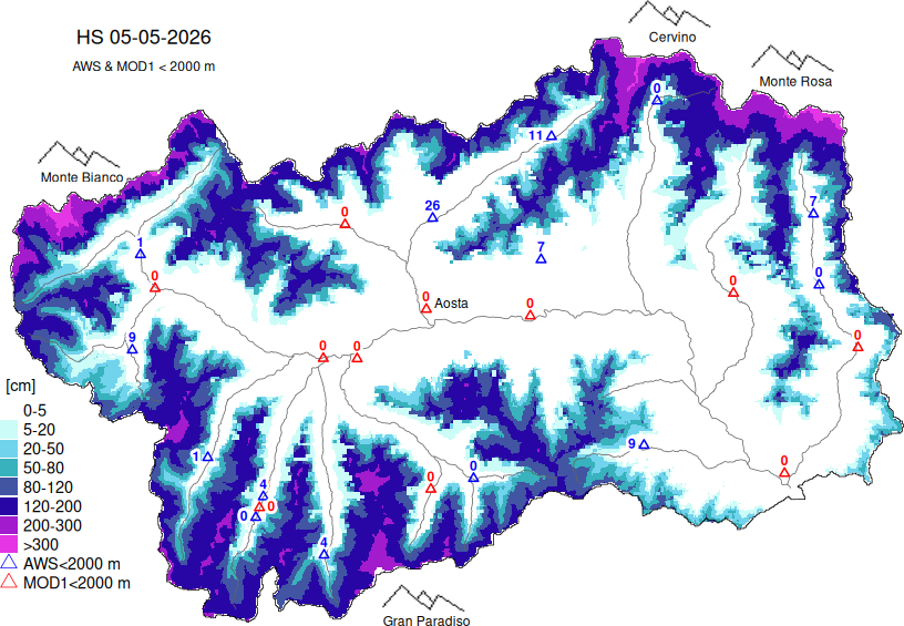 Altezza neve+dati < 2000m