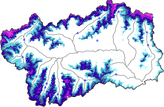 Enneigement + données < 2000m