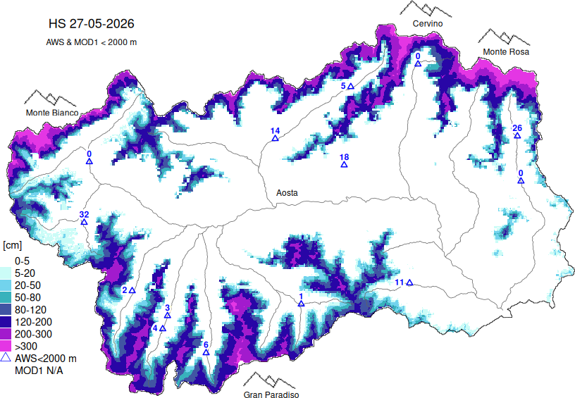 Altezza neve+dati < 2000m