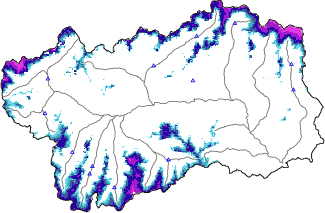 Snow depth + data < 2000m