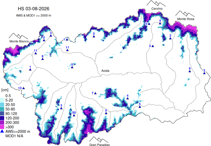 Altezza neve+dati ≥ 2000m