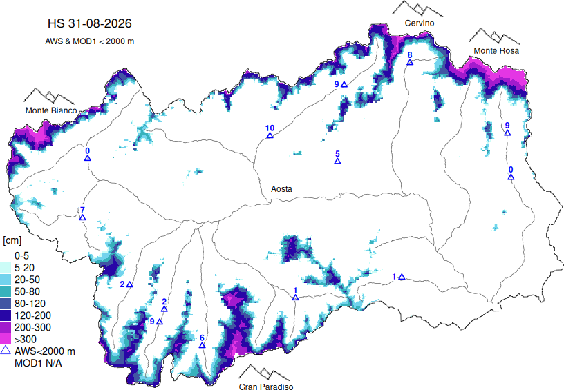 Enneigement + données < 2000m