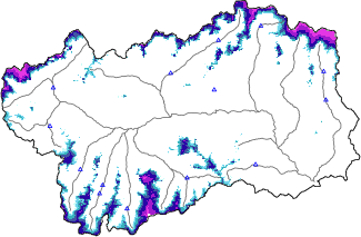 Snow depth + data < 2000m