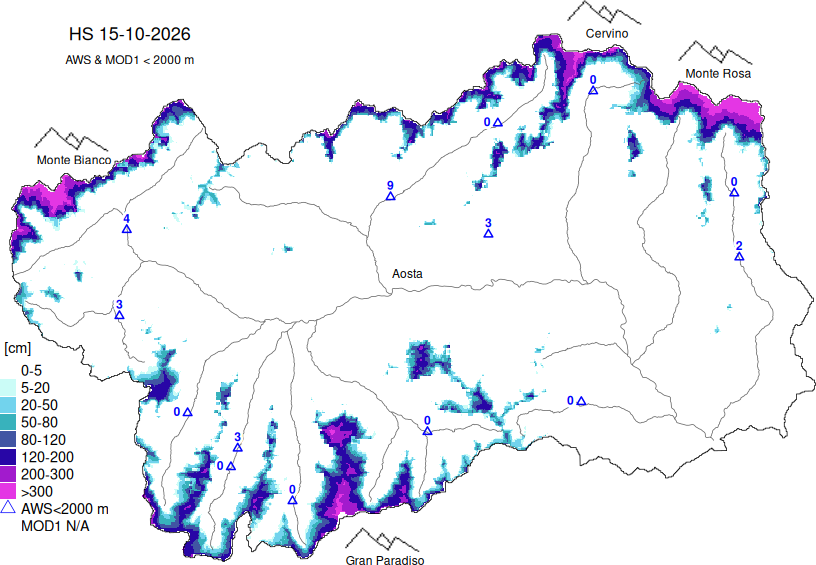 Enneigement + données < 2000m